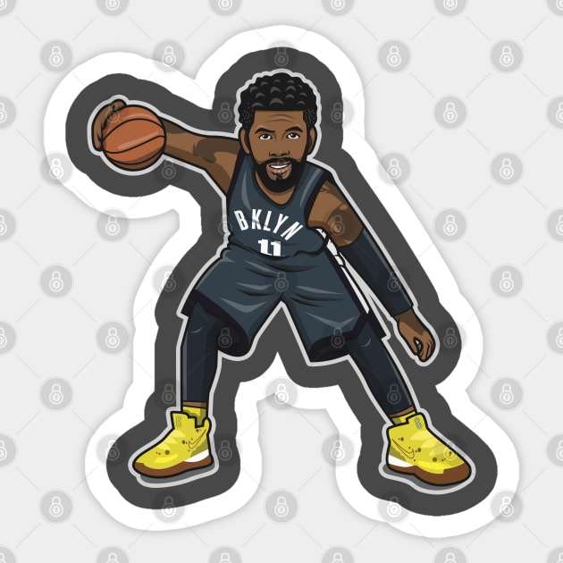 Kyrie Irving Cartoon Style BKLN Sticker by ray1007